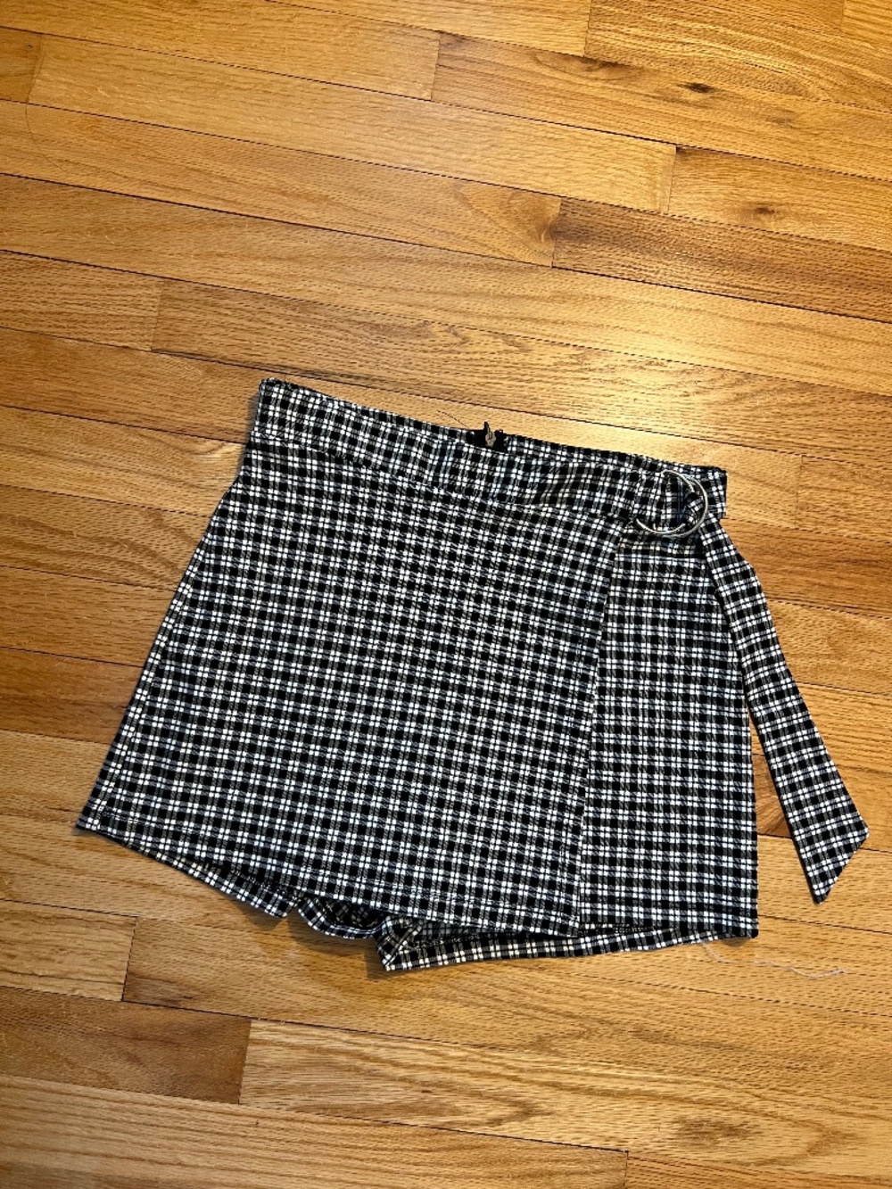 Altar'd State Black and White Plaid Skort